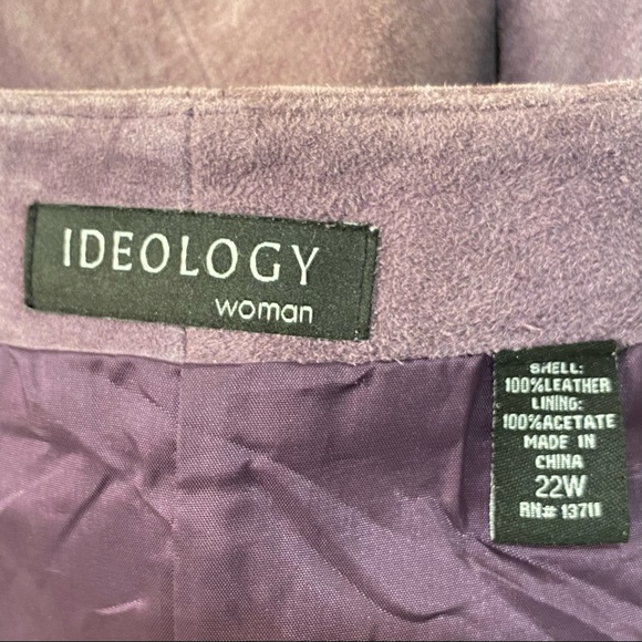 Ideology Purple Suede Skirt Size 22W - Picture 2 of 5